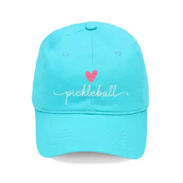 Heart Pickleball Cap- Aqua