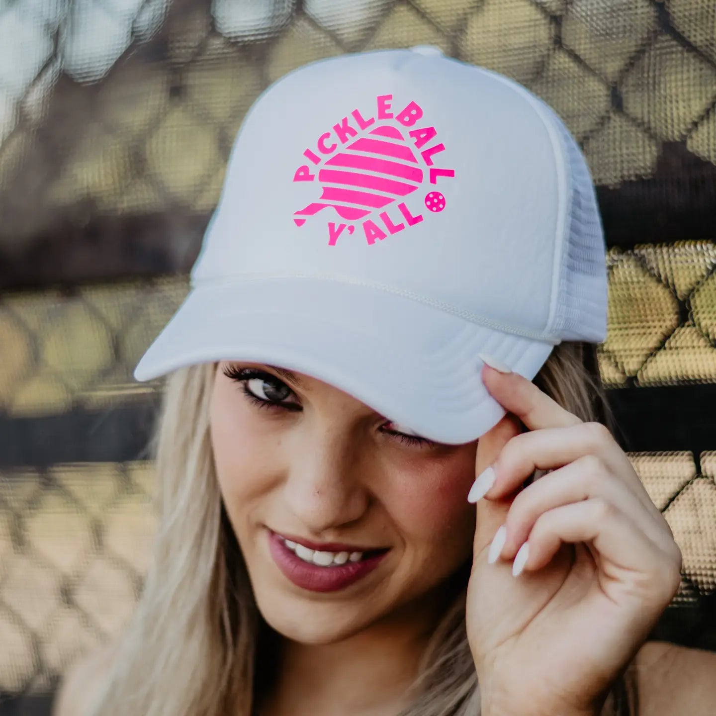 Pickleball Ya'll Trucker Hat | White, Katydid