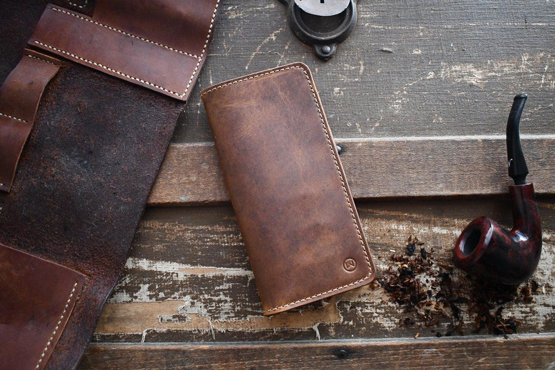 Owens Leatherworks-Randolph Roper (American Bison) - Handmade Leather Wallet