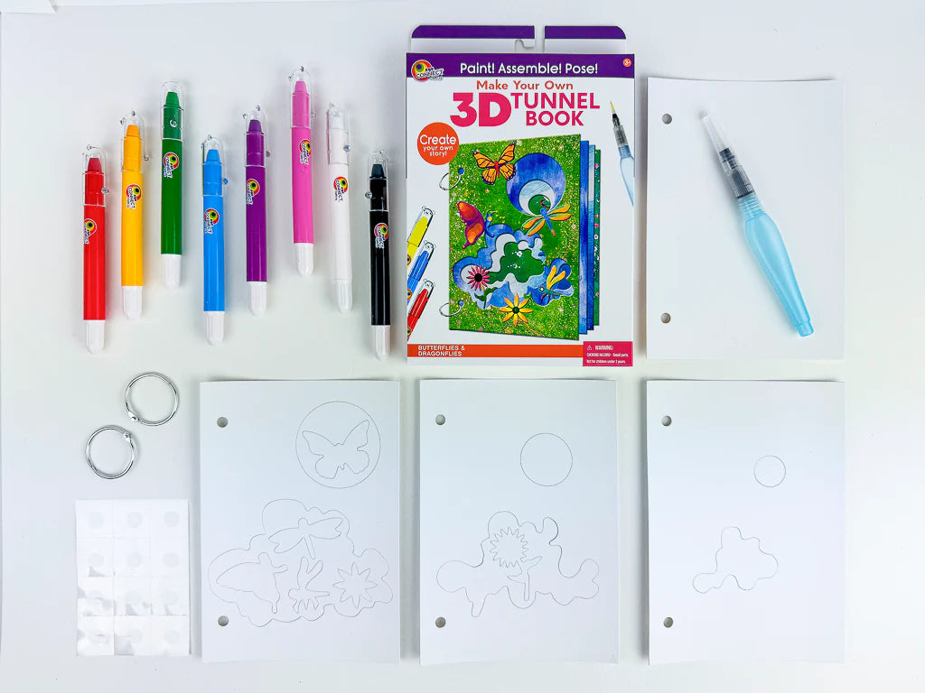 3D TUNNEL BOOK (MEDIUM): Dragons Flies and Butterflies