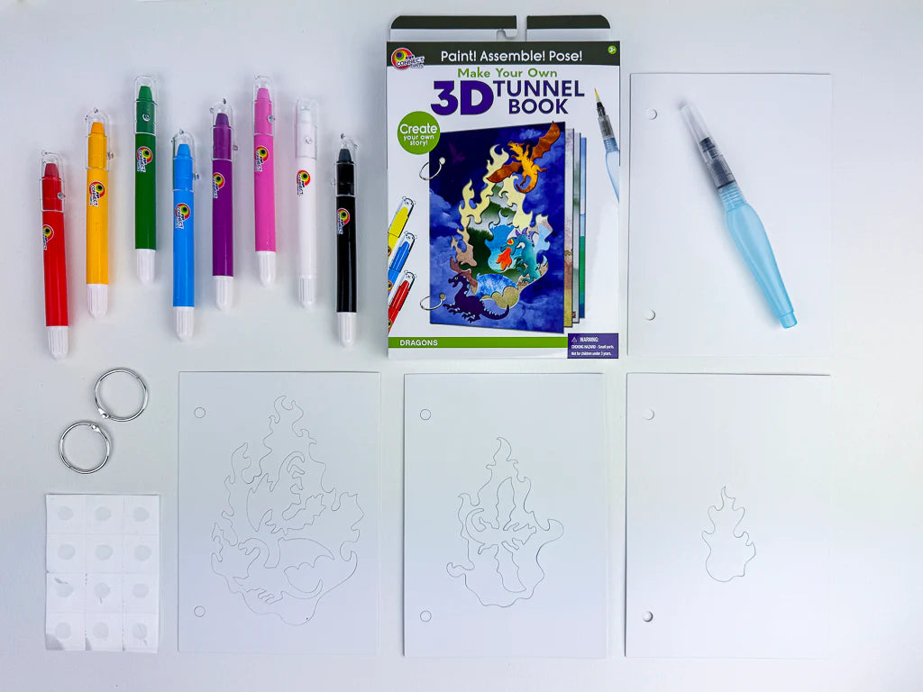3D TUNNEL BOOK (MEDIUM): Dragons