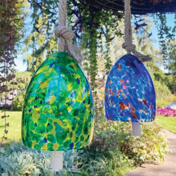 Green Blown Glass Bell- GE