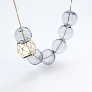 PURSUITS- Hex Hex Necklace in Gold & Grey