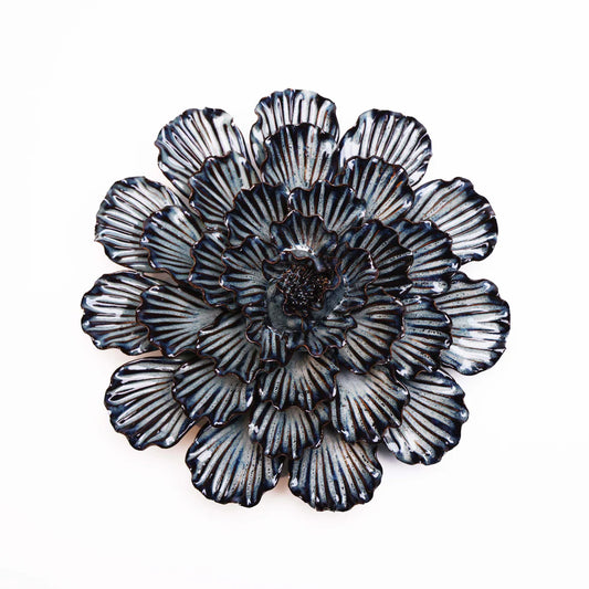 Ceramic Flower Wall Art- Mofo Blue