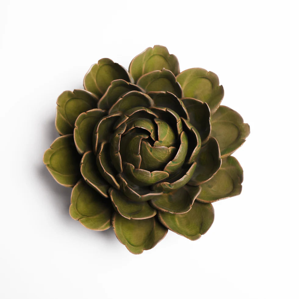 Ceramic Flower Wall Art- Mofo Green 11