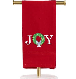 Grand Joy Wreath Hemstitch Hand Towel-TRS