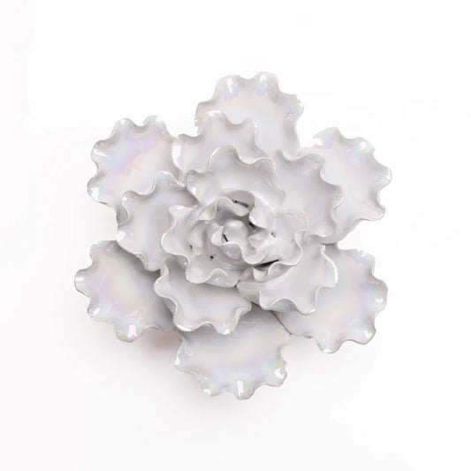 Ceramic Flower Wall Art- Pearl Sea Lettuce Medium