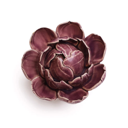 Ceramic Flower Wall Art- Peony Purple 11