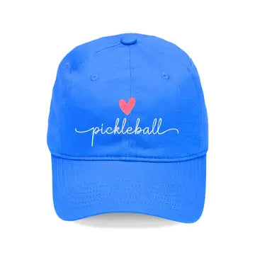 Heart Pickleball Cap- Electric Blue