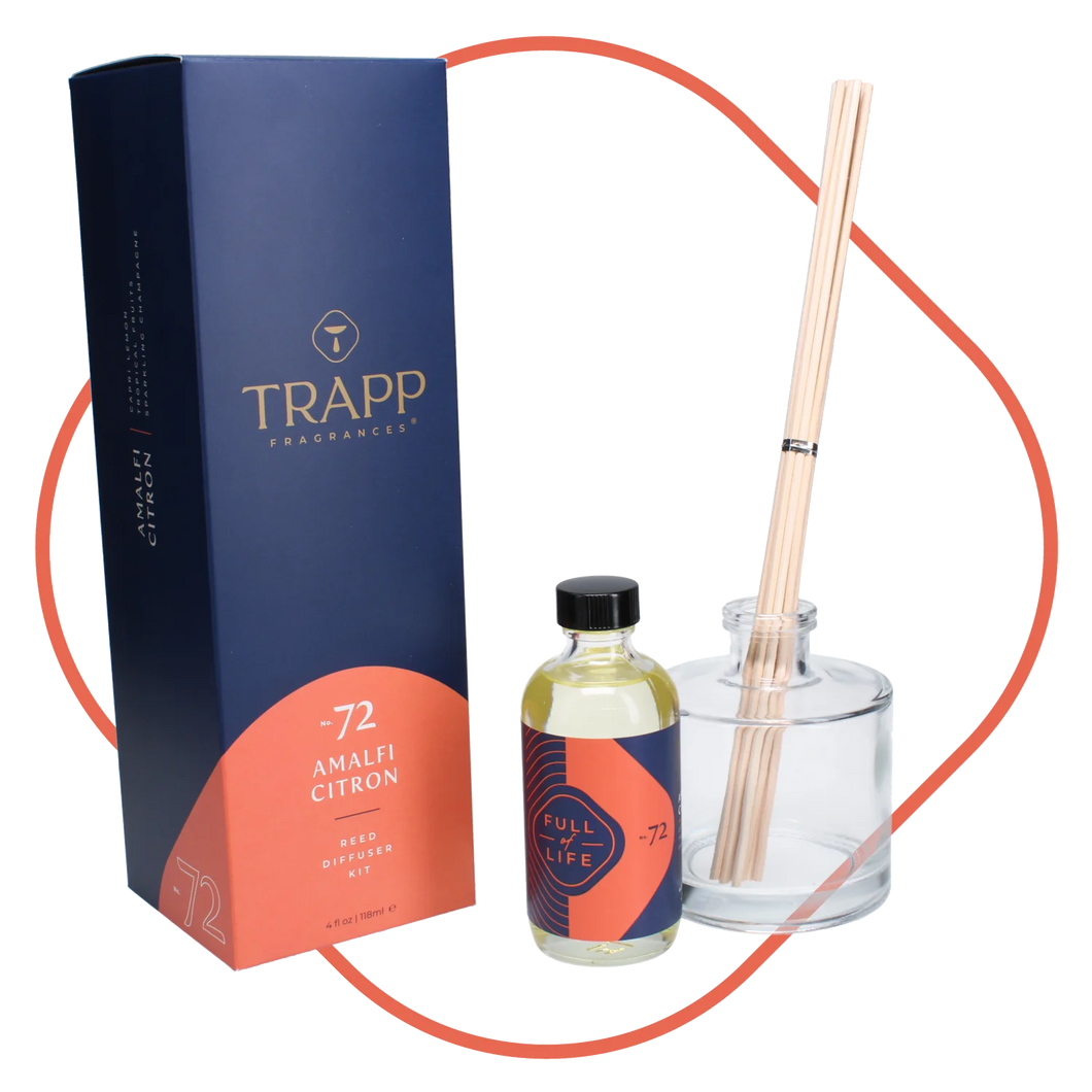 TRAPP Fragrance No. 72 Amalfi Citron 4 oz. Reed Diffuser Kit