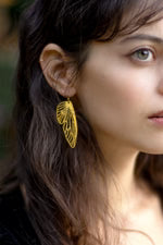 PETER + JUNE Wind Beneath My Wings Earrings in Platinum Plated