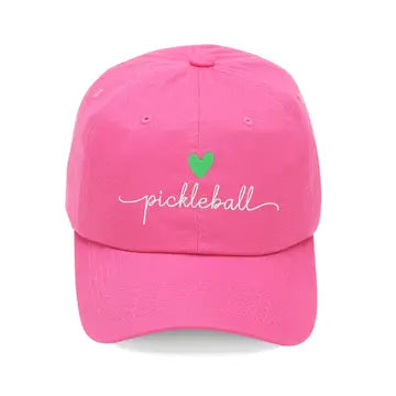 Heart Pickleball Cap- Hot Pink