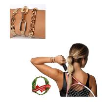 Pickleball Hair Tie Set of 3 in Aqua - Maya J