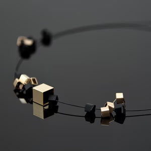 PURSUITS - Codex Necklace, Black & Gold