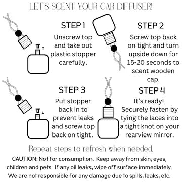 Twisted Tomboy - Car Diffusers, White Oak + Vanilla