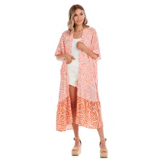 Lorena Kimono- Peach/Pink