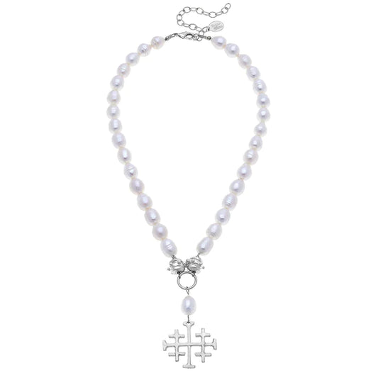 Susan Shaw-Cross Freshwater Pearl/Silver